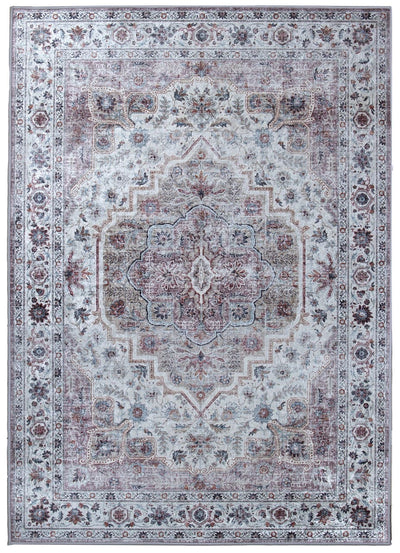 Tappeto Lavabile Stile Orientale Vintage - Design Grigio