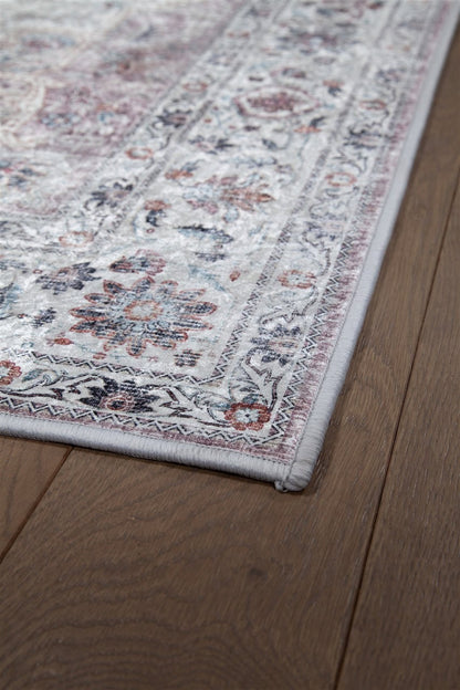 Tappeto Lavabile Stile Orientale Vintage - Design Grigio