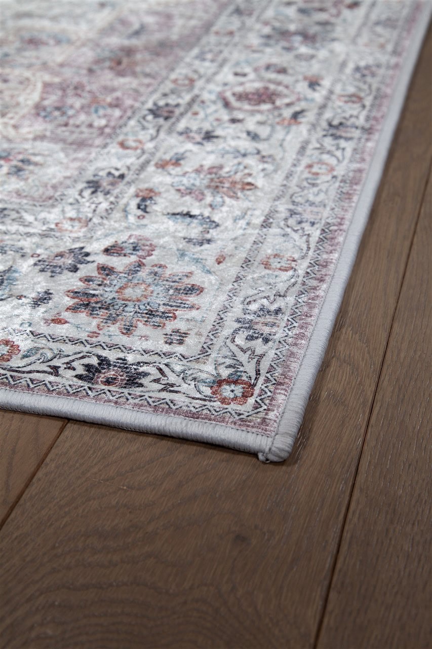 Tappeto Lavabile Stile Orientale Vintage - Design Grigio