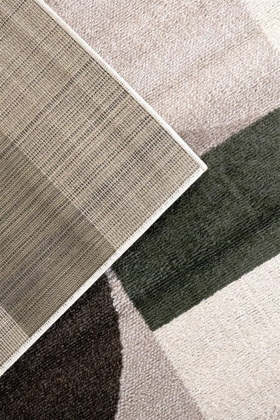 Tappeto Moderno BROOKLYN A Marrone Verde | Stile Geometrico