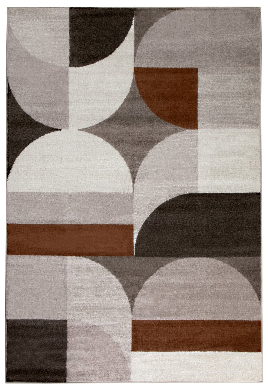 Tappeto Moderno BROOKLYN A Marrone Terra | Stile Geometrico