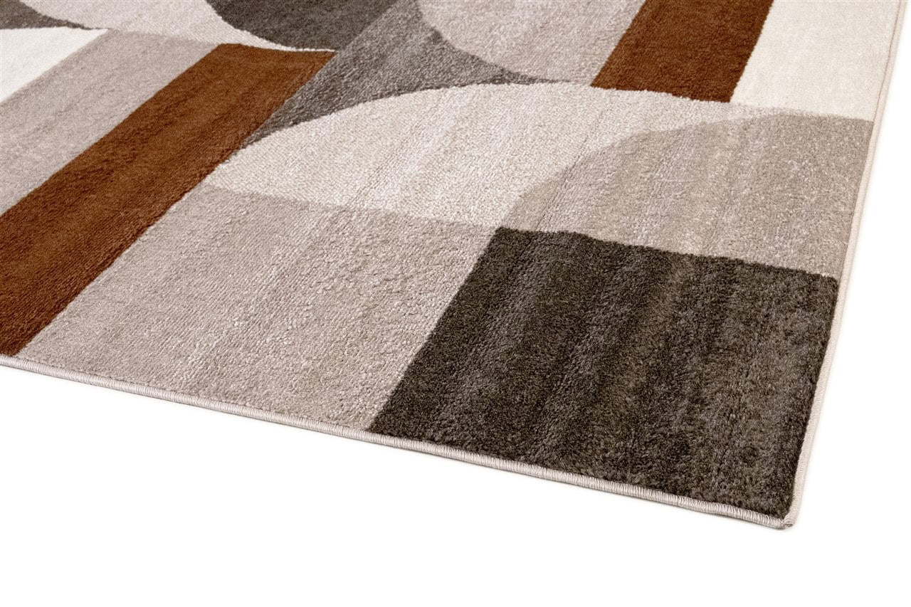 Tappeto Moderno BROOKLYN A Marrone Terra | Stile Geometrico