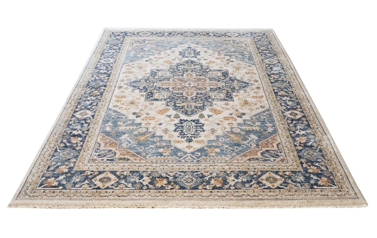 Tappeto Stile Classico Orientale BIRJAN Blu| Ideale per Soggiorno e Sala da Pranzo