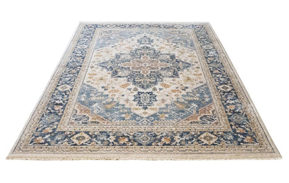 Tappeto Stile Classico Orientale BIRJAN Blu| Ideale per Soggiorno e Sala da Pranzo