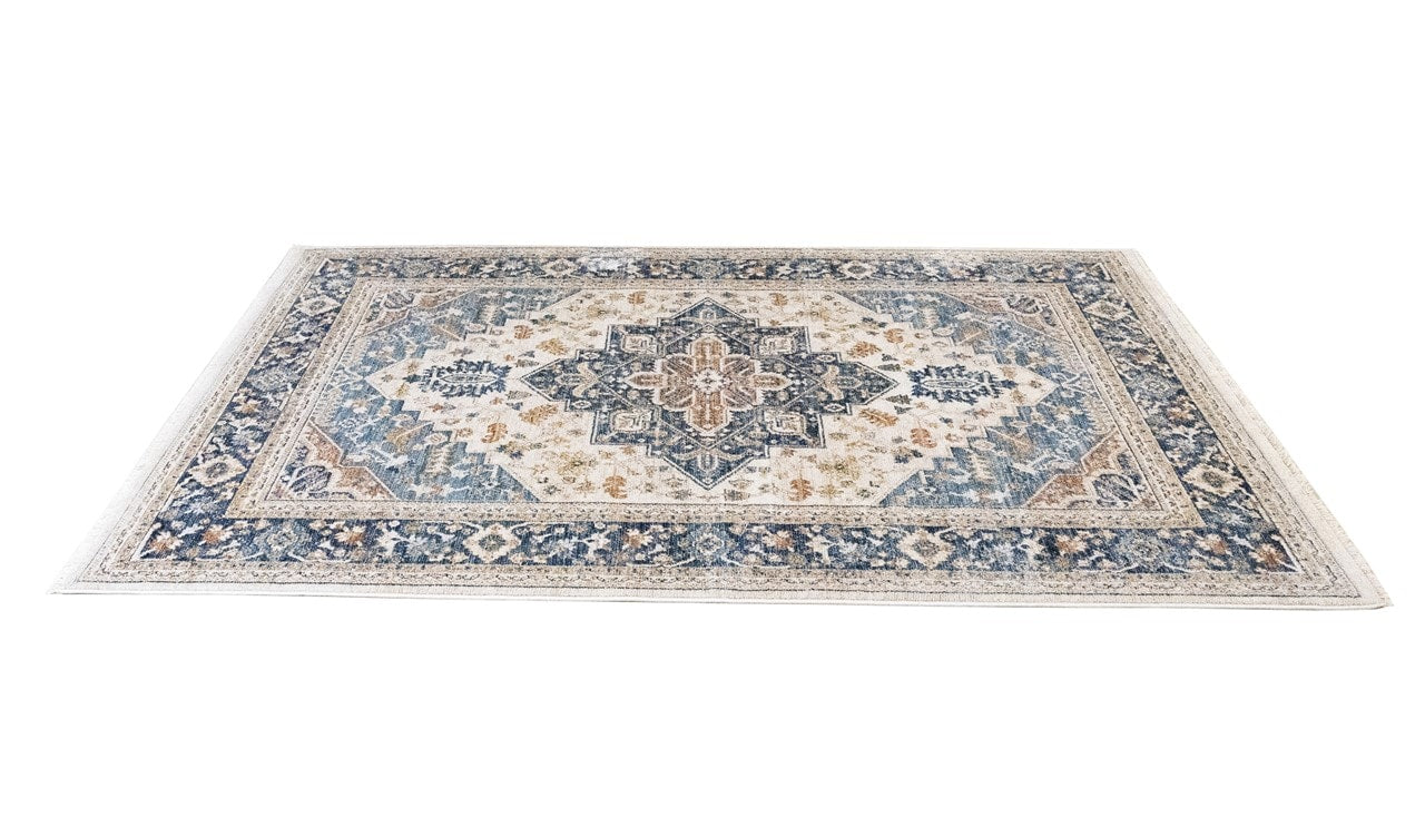 Tappeto Stile Classico Orientale BIRJAN Blu| Ideale per Soggiorno e Sala da Pranzo