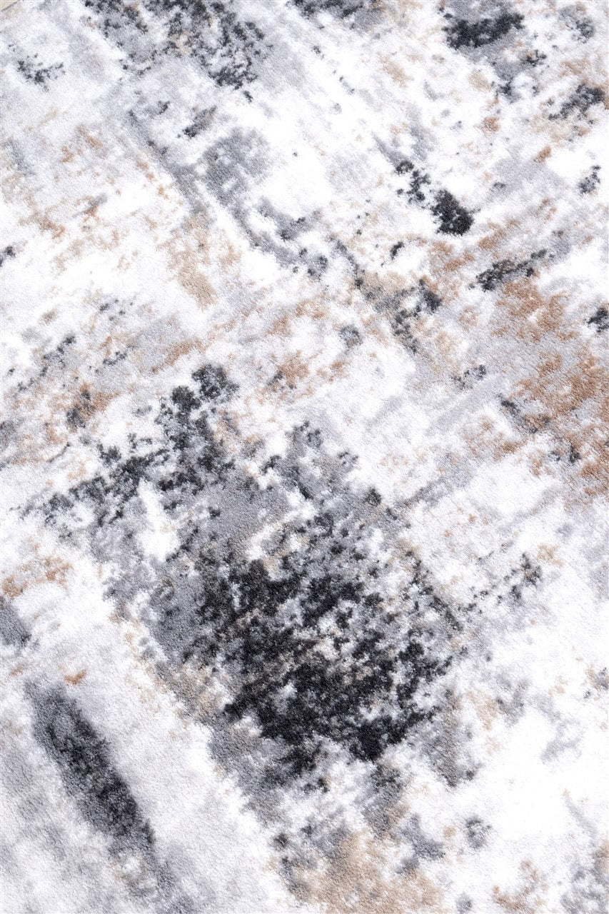Tappeto Moderno Astratto Bristol- Colori Chiari, Grigio | Ideale per Soggiorno e Camera da Letto