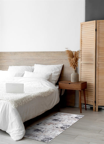 Tappeto Moderno Astratto Bristol- Colori Chiari, Grigio | Ideale per Soggiorno e Camera da Letto