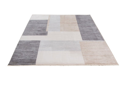 TAORMINA B Modern Rug in Beige and Gray | Contemporary Geometric Style, Ideal for Living Rooms and Dining Rooms