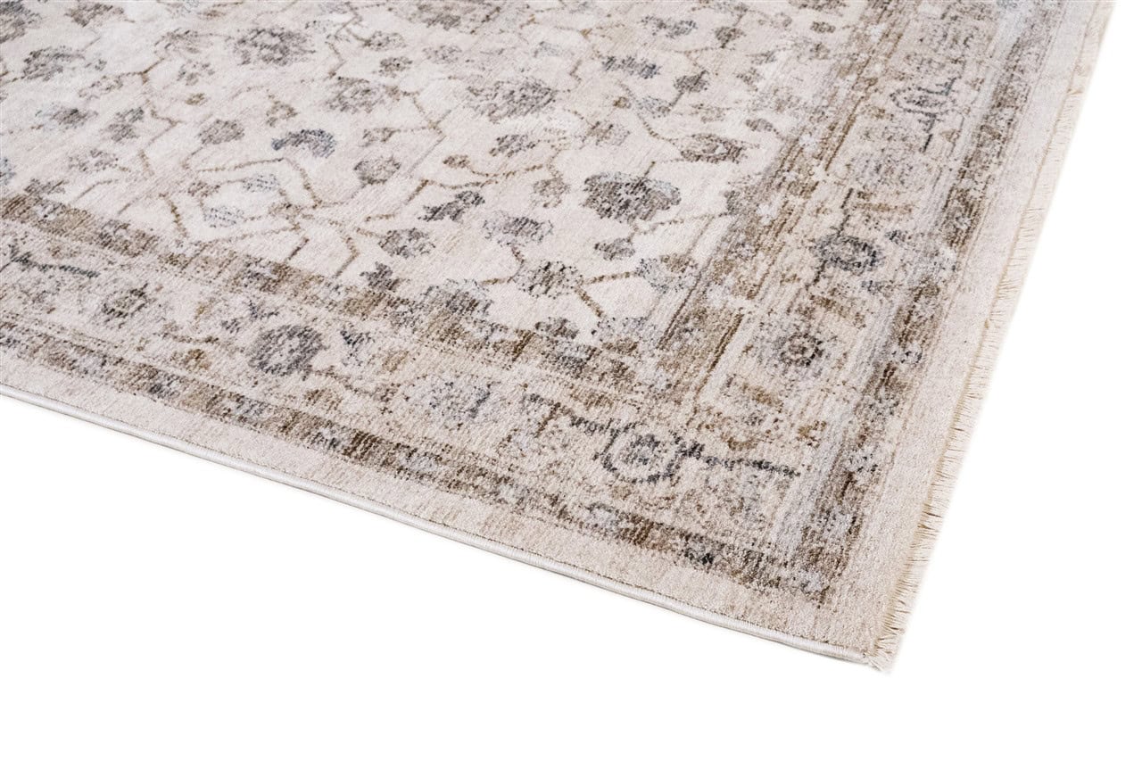 Classic Oriental-Style BIRJAN Rug in Beige | Ideal for the Living Room