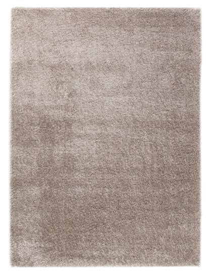 Tappeto Shaggy Robert Beige - Tinta Unita, Morbido e Resistente
