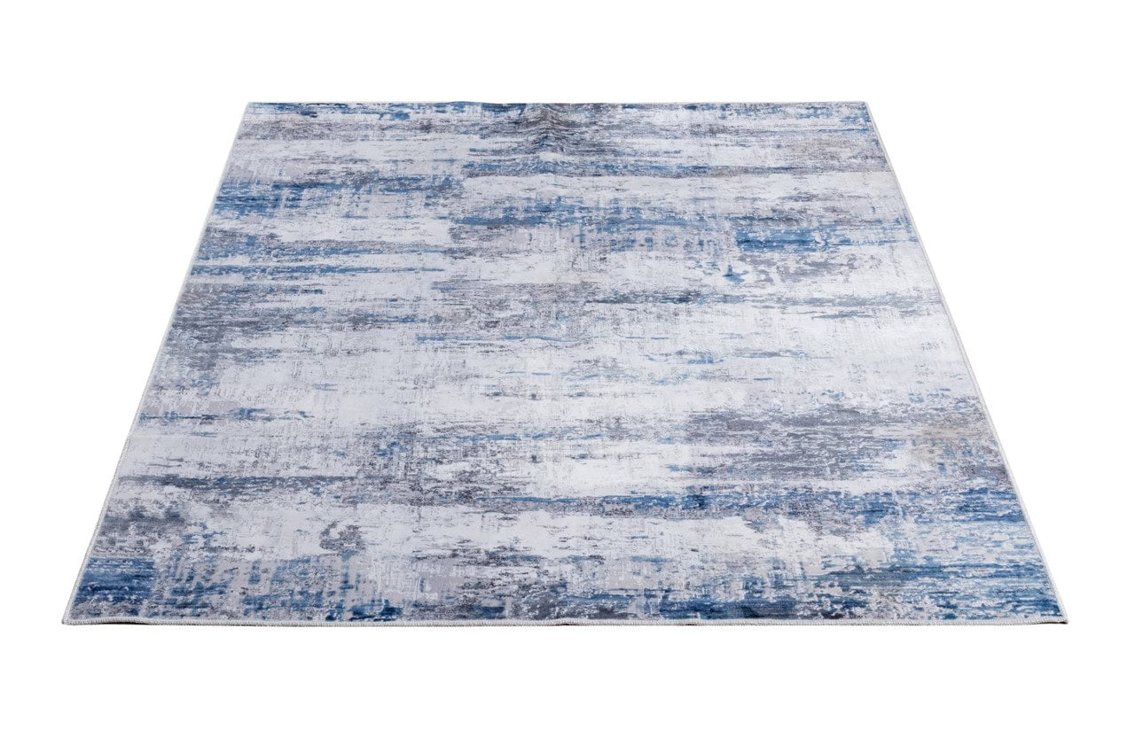 Tappeto Moderno ABSTRACT Blu - Lavabile in Lavatrice