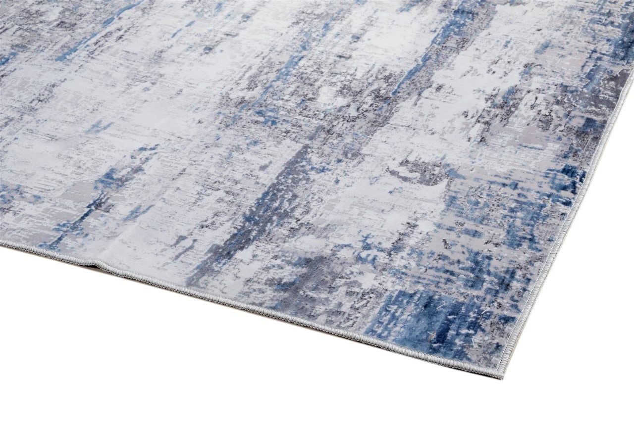 Tappeto Moderno ABSTRACT Blu - Lavabile in Lavatrice