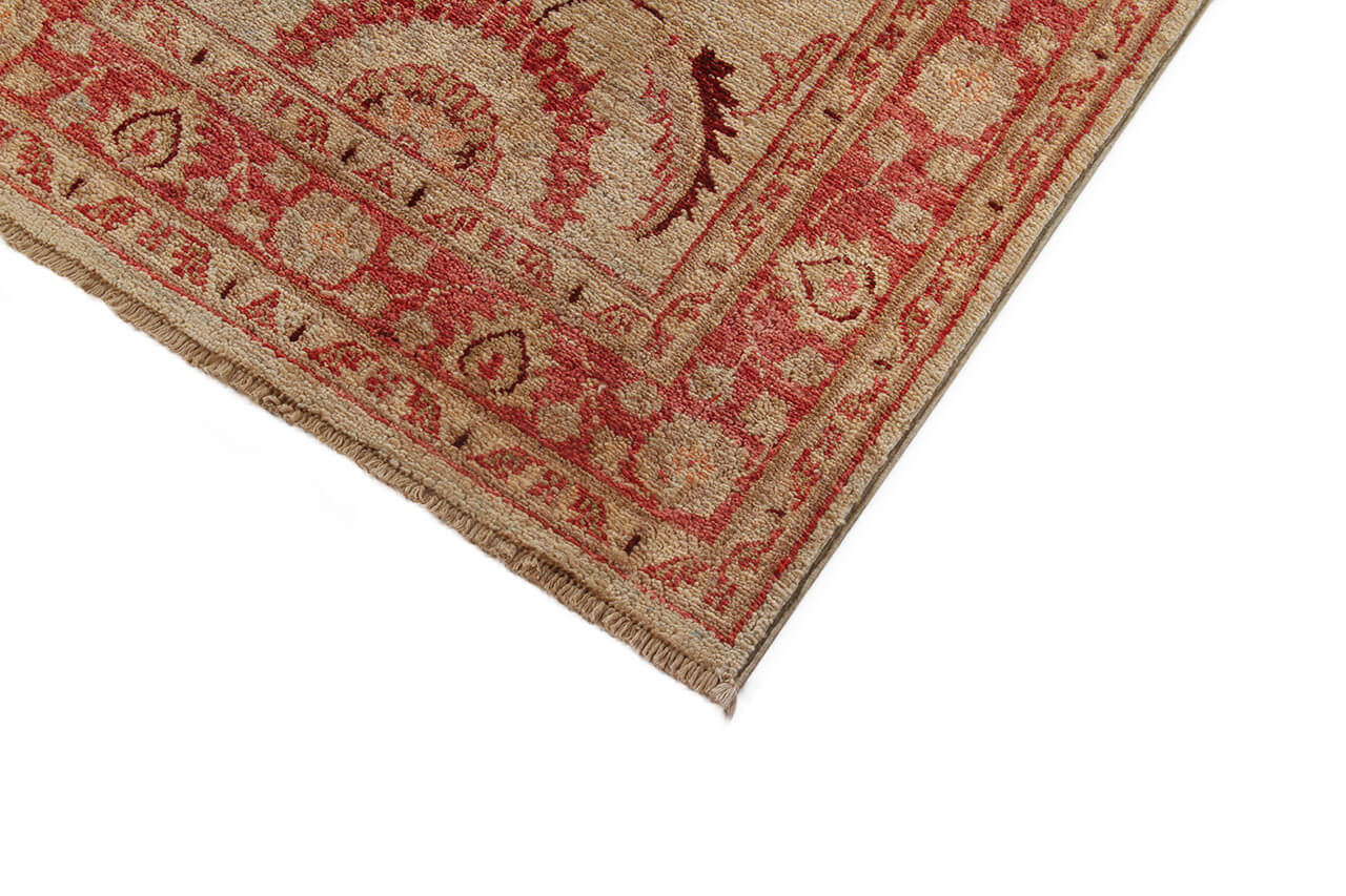 Ziegler wool runner rug, handmade, 287x76cm