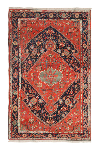 Authentic Antique Persian Farahan Rug | Hand-Knotted 210x130cm
