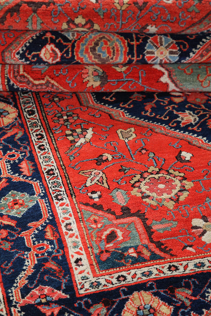 Authentic Antique Persian Farahan Rug | Hand-Knotted 210x130cm