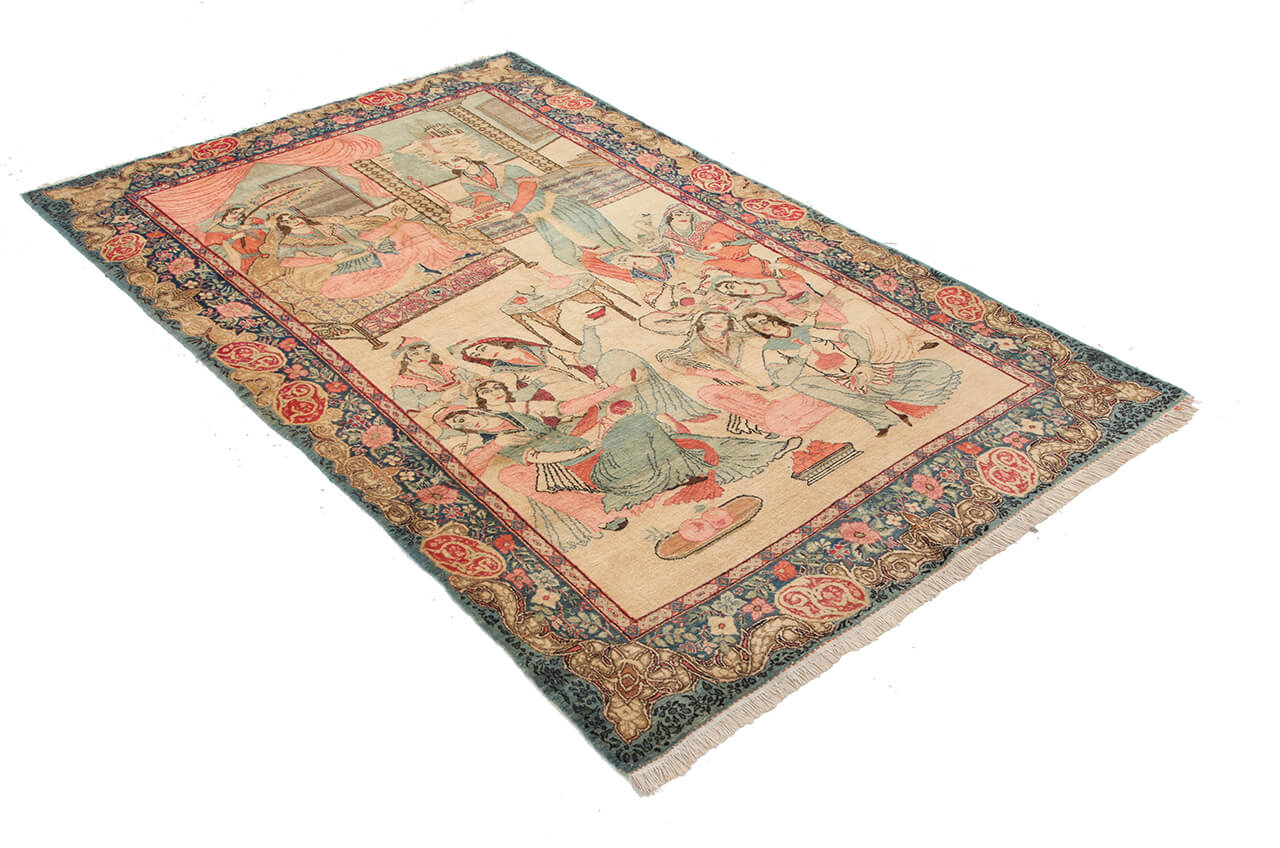 Authentic Antique Persian Farahan Rug | Hand-Knotted 210x135cm