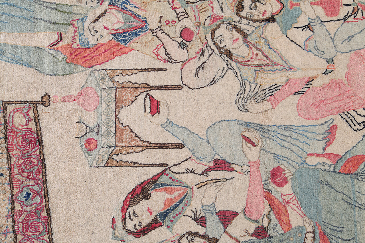 Authentic Antique Persian Farahan Rug | Hand-Knotted 210x135cm