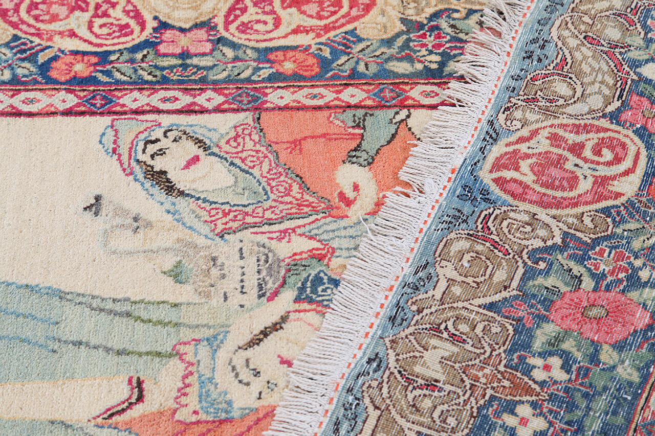 Authentic Antique Persian Farahan Rug | Hand-Knotted 210x135cm