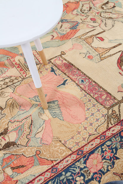 Authentic Antique Persian Farahan Rug | Hand-Knotted 210x135cm