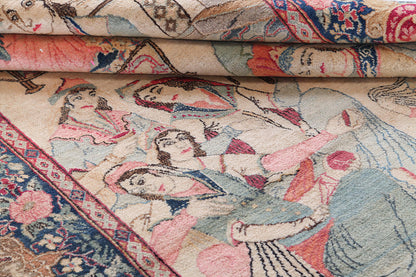 Authentic Antique Persian Farahan Rug | Hand-Knotted 210x135cm