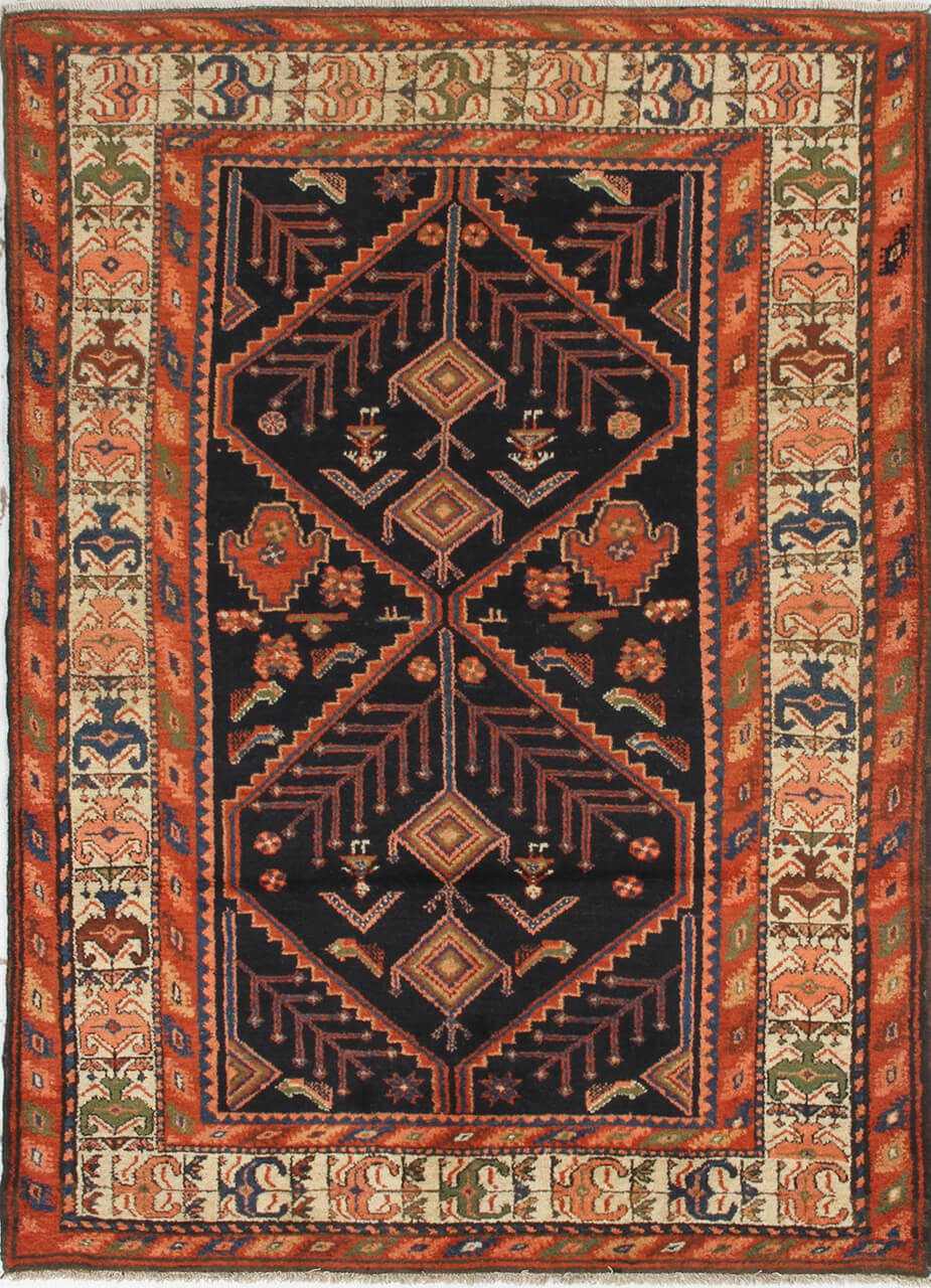 Authentic Antique Persian Malayer Rug | Hand-Knotted 186x132cm