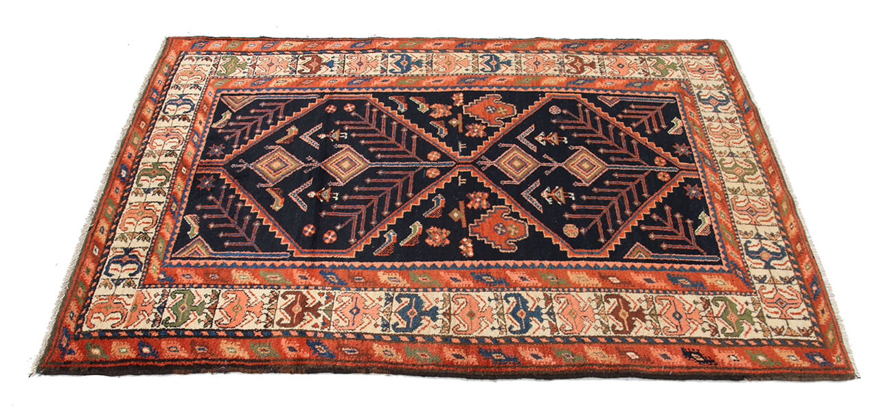 Authentic Antique Persian Malayer Rug | Hand-Knotted 186x132cm