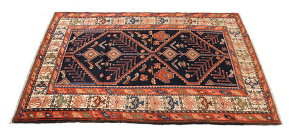 Authentic Antique Persian Malayer Rug | Hand-Knotted 186x132cm