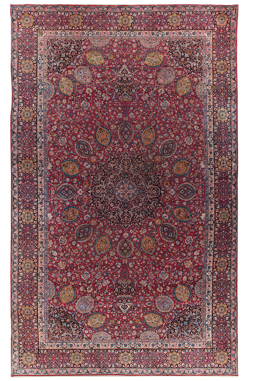 Tappeto Kerman Antico Persiano Autentico | Annodato a Mano 572x345cm