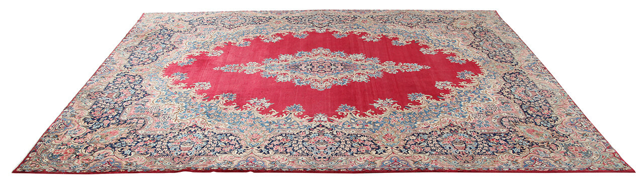 Tappeto Kerman Antico Persiano Autentico | Annodato a Mano 385x300cm