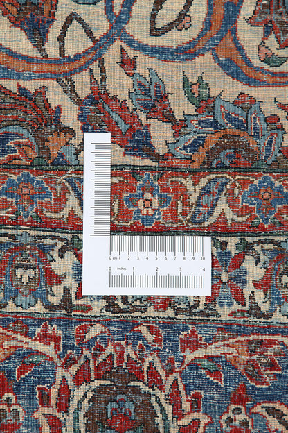 Tappeto Isfahan Antico Persiano Autentico | Annodato a Mano 453x323cm