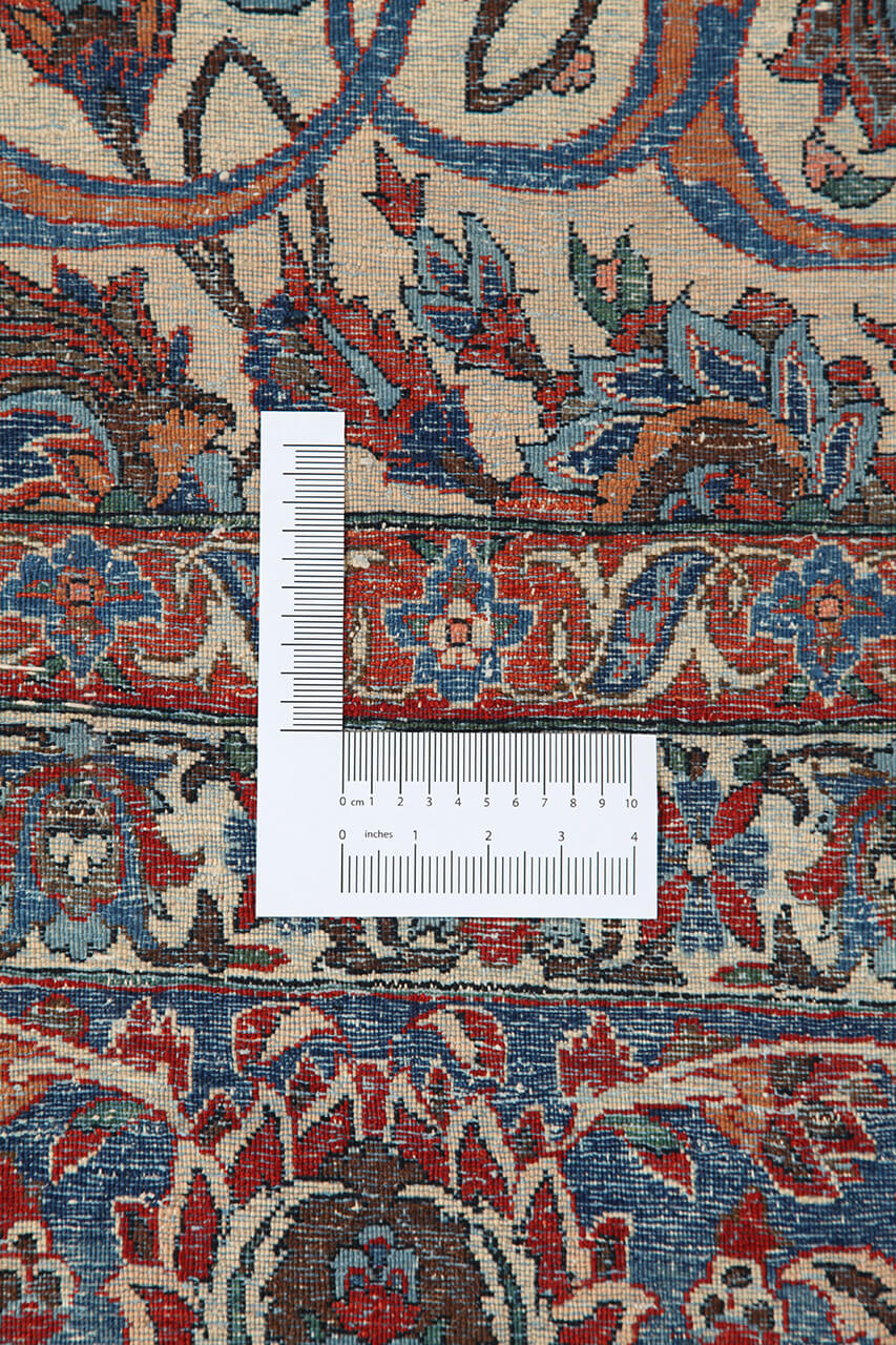 Tappeto Isfahan Antico Persiano Autentico | Annodato a Mano 453x323cm