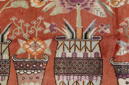 Tappeto Antico Samarcanda Autentico in Lana - 253 x 144 cm