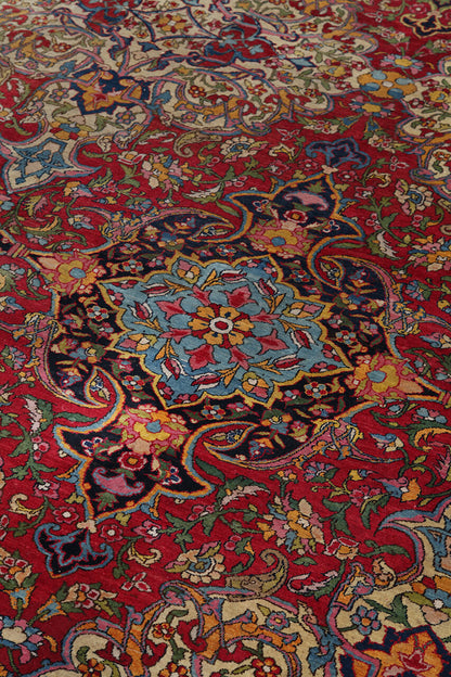 Tappeto Kerman Antico Persiano Autentico | Annodato a Mano 410x300cm