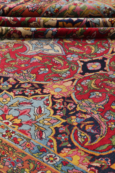 Tappeto Kerman Antico Persiano Autentico | Annodato a Mano 410x300cm - CarpetLiving