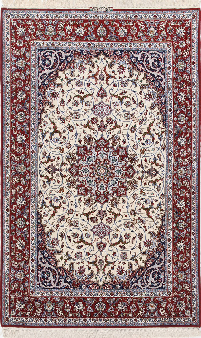 Persian Isfahan Silk & Wool Rug 249_154 cm