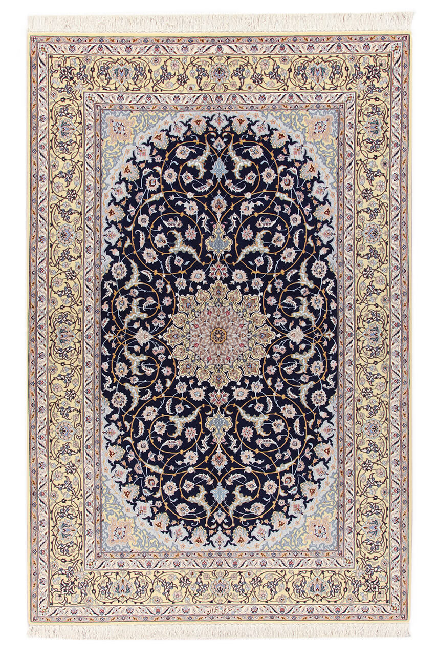 Persian Isfahan Silk & Wool Rug 245_155 cm