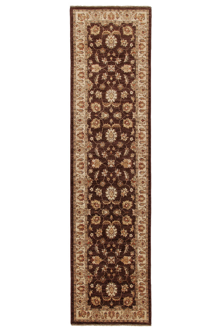 Ziegler wool runner rug, handmade, 306x76cm
