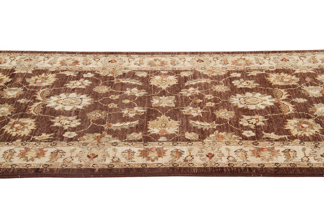 Ziegler wool runner rug, handmade, 306x76cm