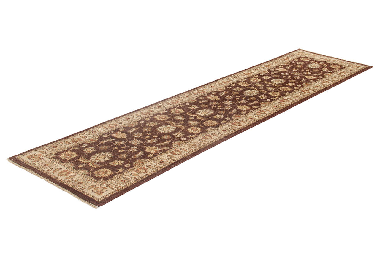 Ziegler wool runner rug, handmade, 306x76cm