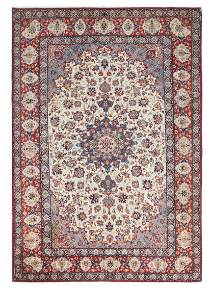 Authentic Antique Persian Isfahan Rug | Hand-Knotted 220x152cm