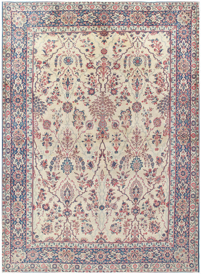 Tappeto Kerman Antico Persiano Autentico | Annodato a Mano 405x291cm - CarpetLiving