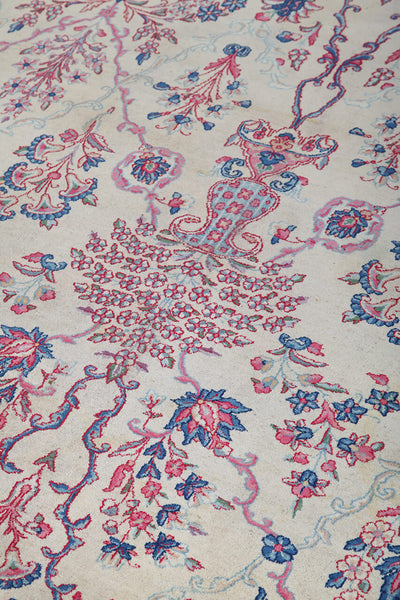 Tappeto Kerman Antico Persiano Autentico | Annodato a Mano 405x291cm - CarpetLiving