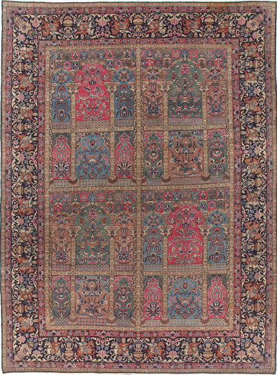 Tappeto Kerman Antico Persiano Autentico | Annodato a Mano 330x240cm - CarpetLiving