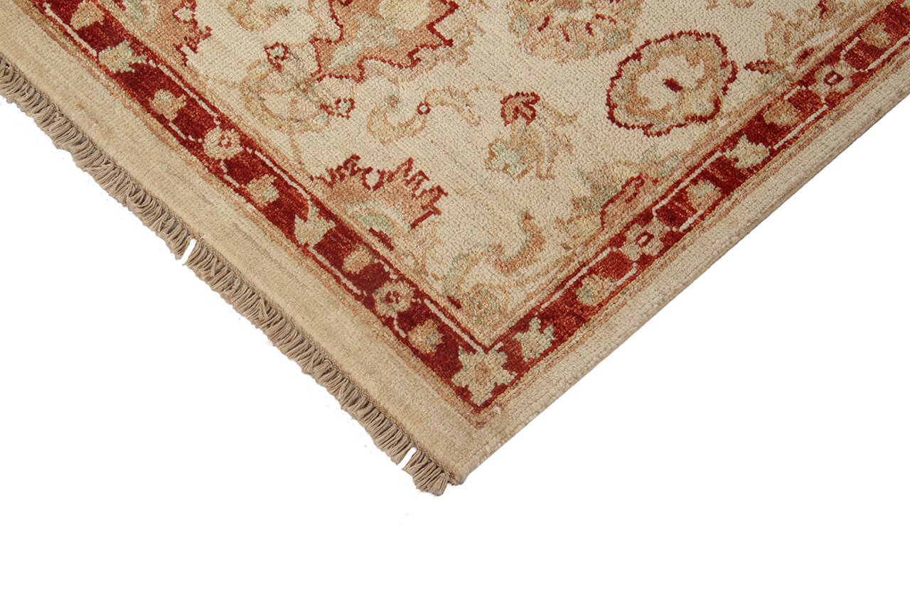 Ziegler wool runner rug, handmade, 242x76cm