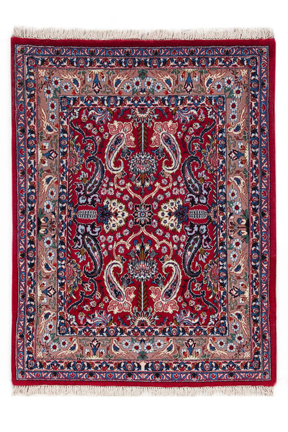 Persian Isfahan Silk & Wool Rug 90_70 cm