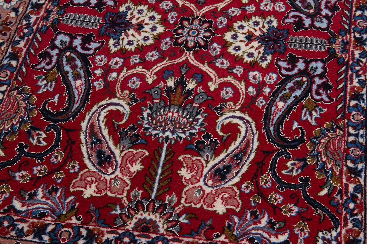 Persian Isfahan Silk & Wool Rug 90_70 cm