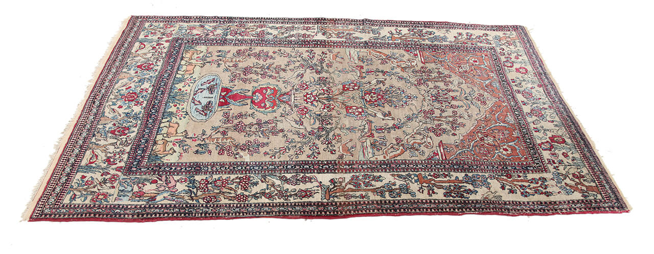 Authentic Antique Persian Isfahan Rug | Hand-Knotted 200x130cm