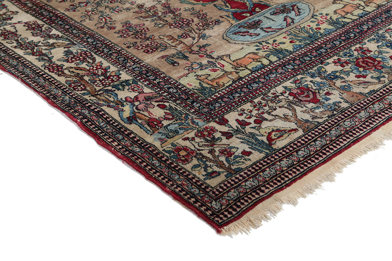 Authentic Antique Persian Isfahan Rug | Hand-Knotted 200x130cm