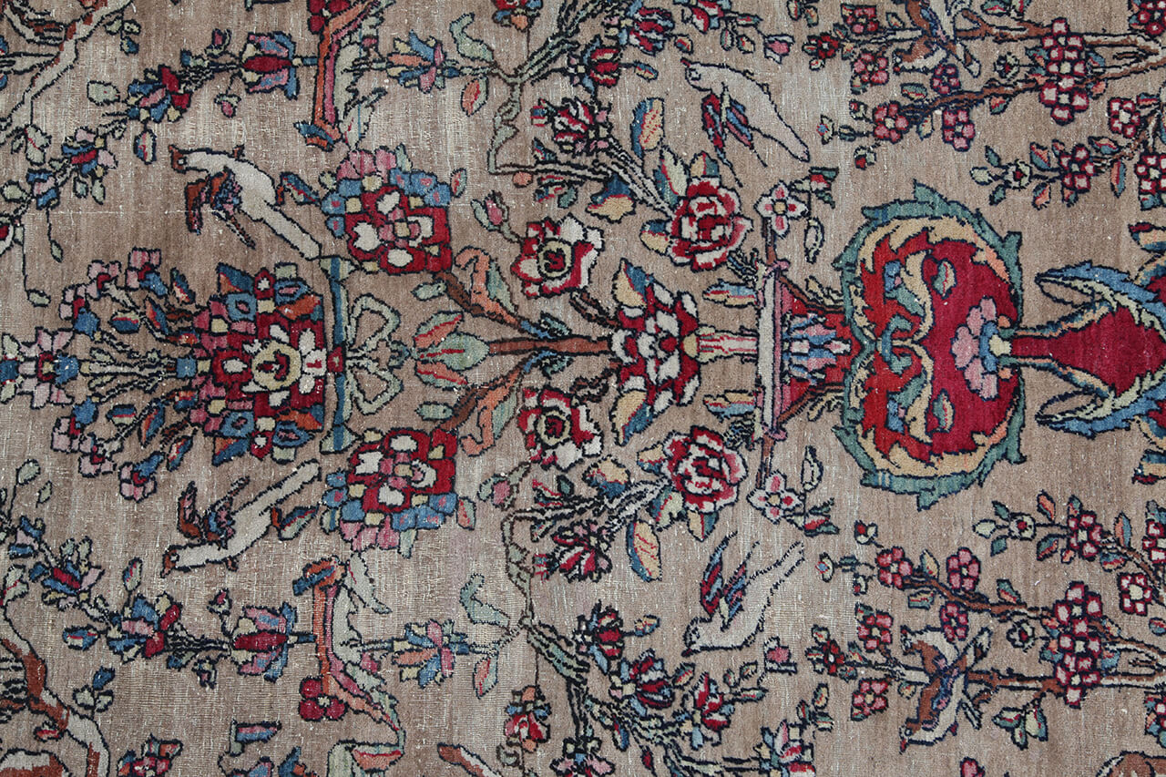 Authentic Antique Persian Isfahan Rug | Hand-Knotted 200x130cm