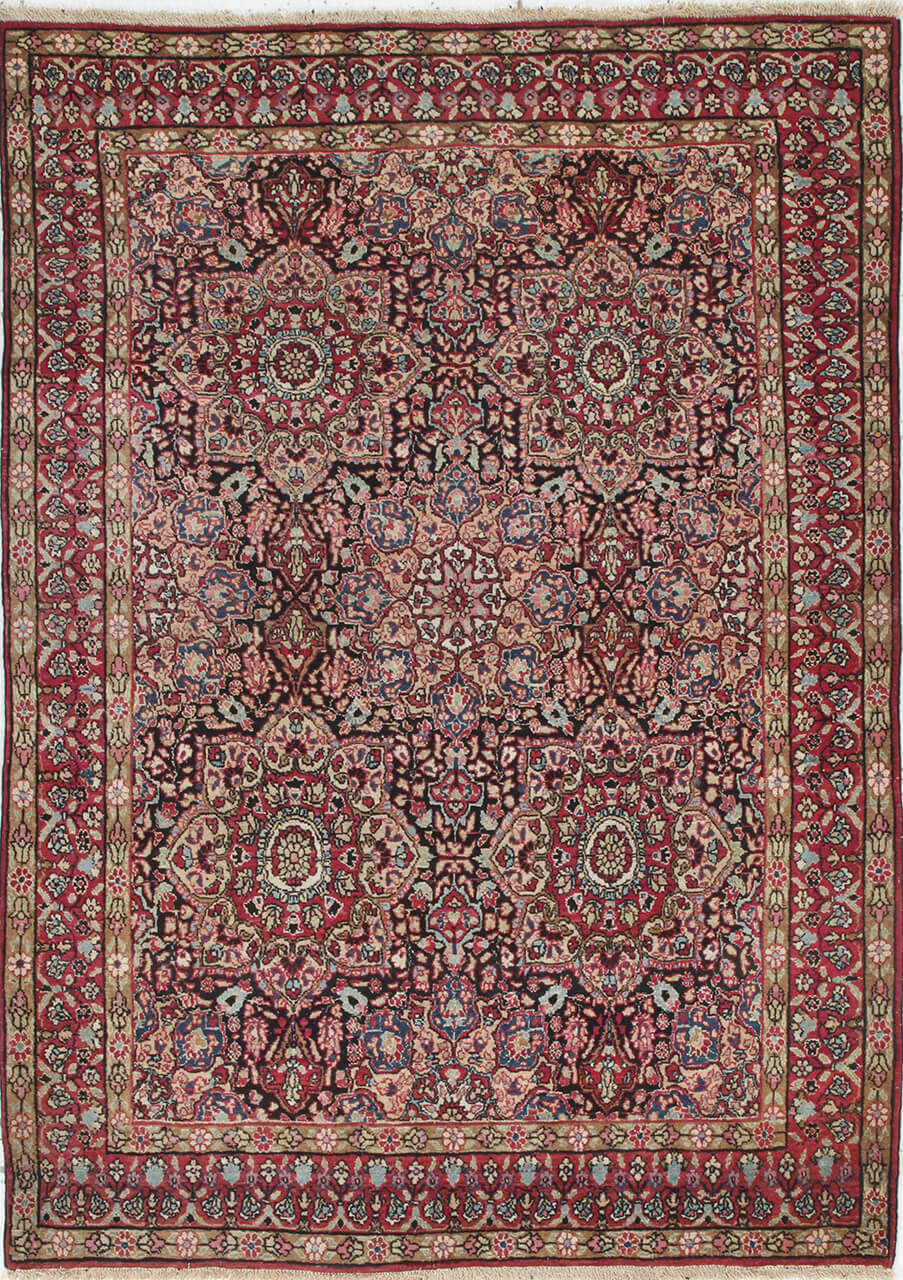 Tappeto Kerman Antico Persiano Autentico | Annodato a Mano 190x135cm